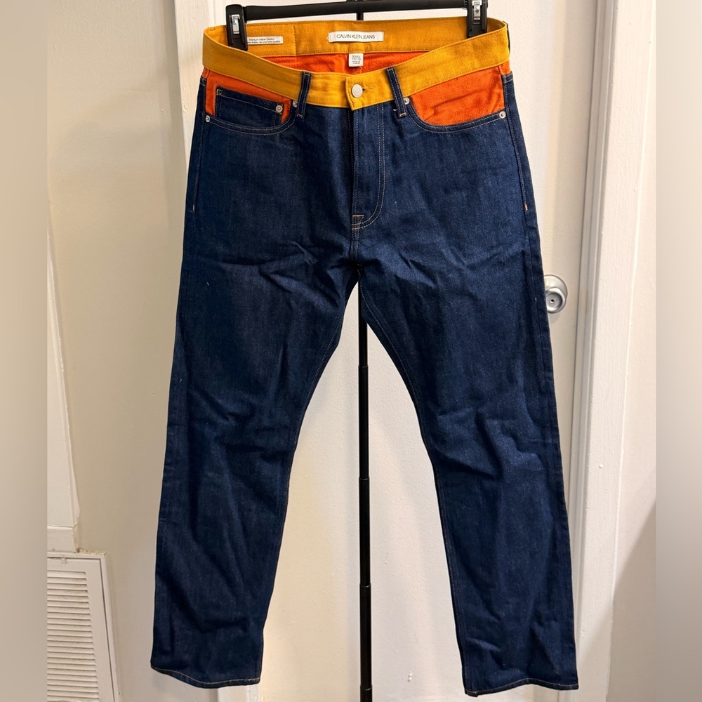 Calvin Klein Orange Block Men's Jeans